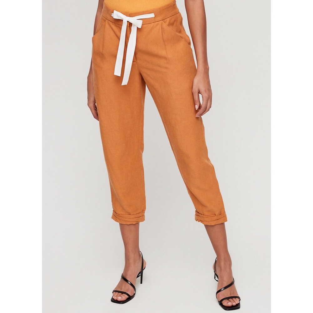 Aritzia Wilfred Allant linen trouser pants